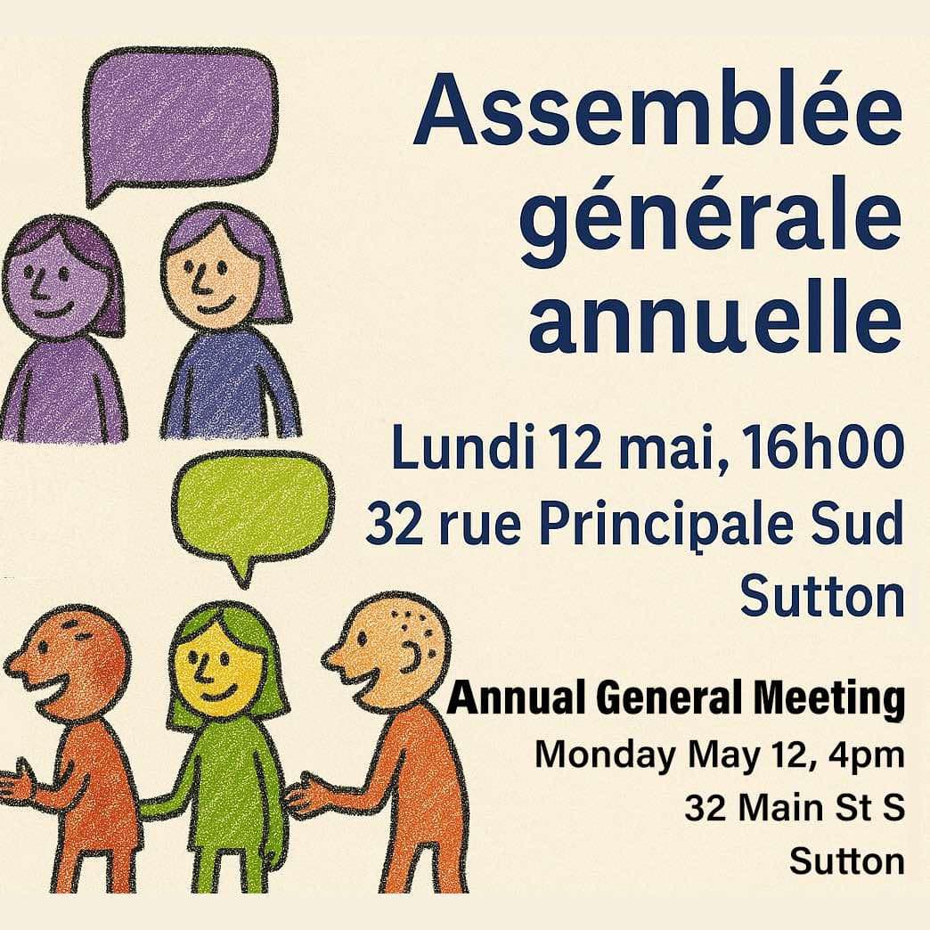 Nous vous invitons, chers membres, à notre Assemblée annuelle