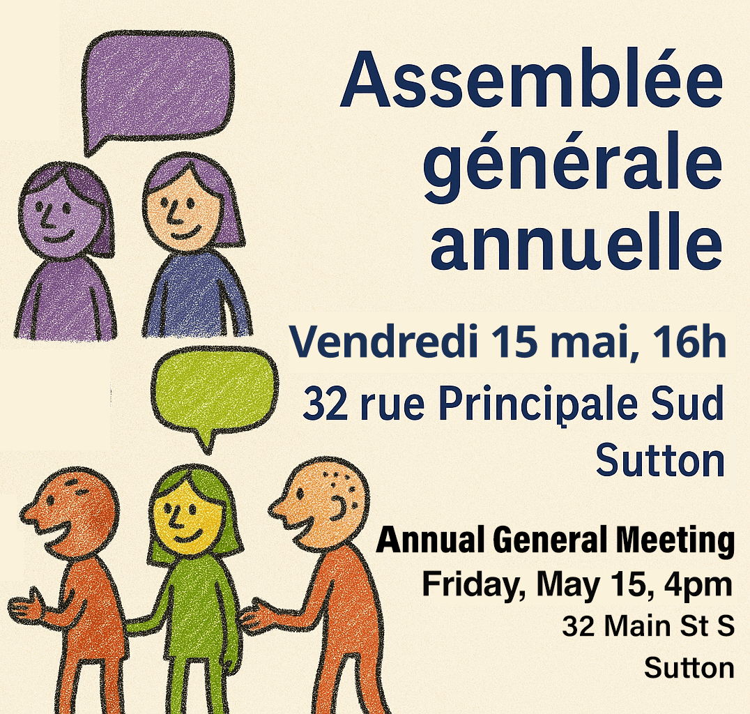 Assemblée générale annuelle - 15 mai 16h